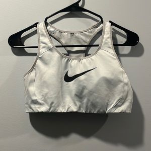 Large light blue high support Nike sports bra